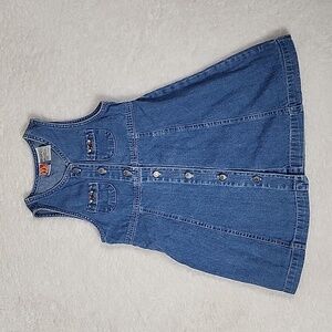 Vintage 90's McKIDS McDonald's Denim Button Closure Dress